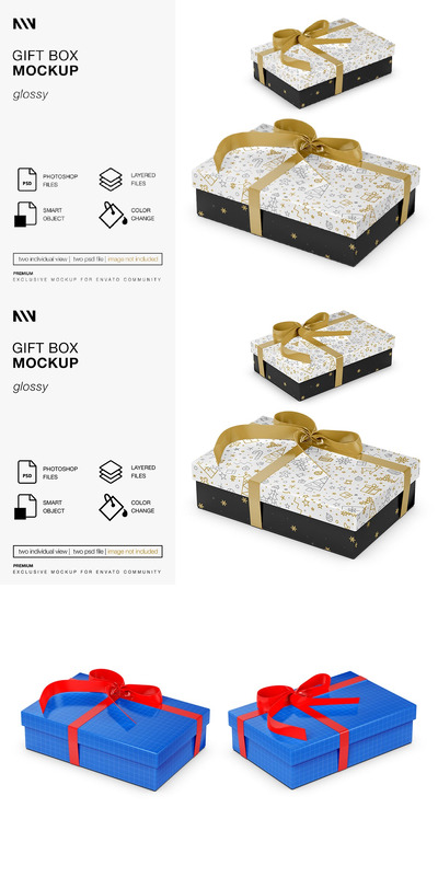 礼品盒样机 (PSD)