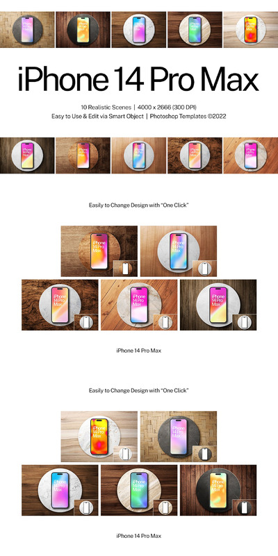 iPhone 14 Pro 手机模型 v2 (PSD)