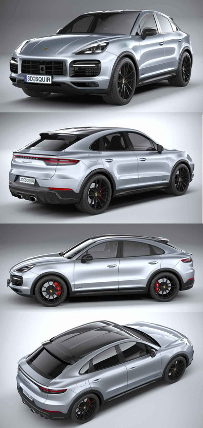 2020款保时捷Porsche Cayenne GTS Coupe汽车3D模型（OBJ,FBX,MAX）