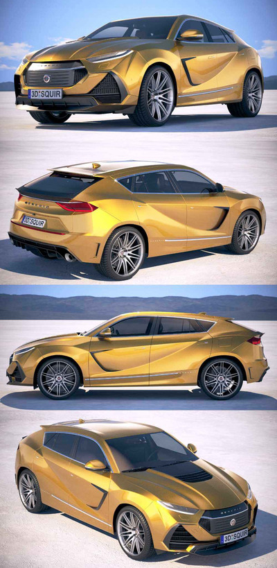 2019 Generic Sport Coupe SUV汽车3D模型（OBJ,FBX,MAX）