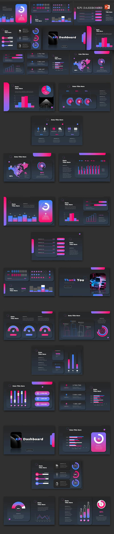 KPI 仪表板 PPT模版 (PPT)