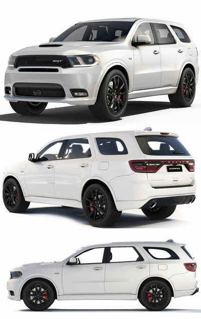 2018 Dodge Durango SRT汽车3D模型（OBJ,FBX,MAX）
