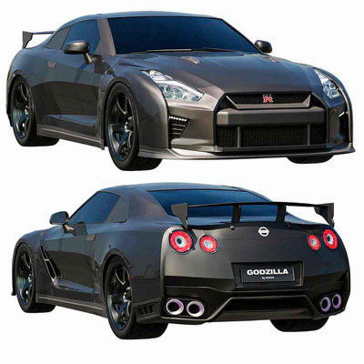 Nissan GTR R35 Godzilla汽车3D模型（OBJ,FBX,MAX）