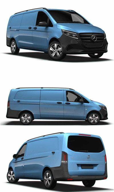 2024款奔驰Mercedes Benz Vito Panel Van L3商务车 汽车3D模型（OBJ,FBX,MAX,LWO,C4D）