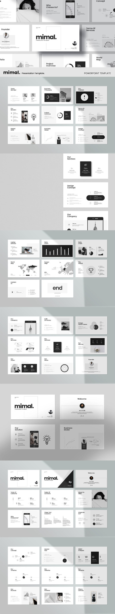 极简主义商业PPT模版 (PPTX)