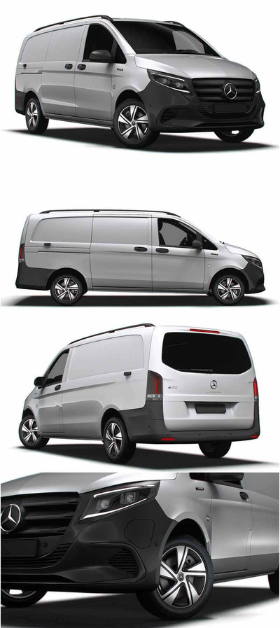 2024奔驰Mercedes Benz eVito Panel Van L2汽车3D模型（OBJ,FBX,MAX,LWO,C4D）