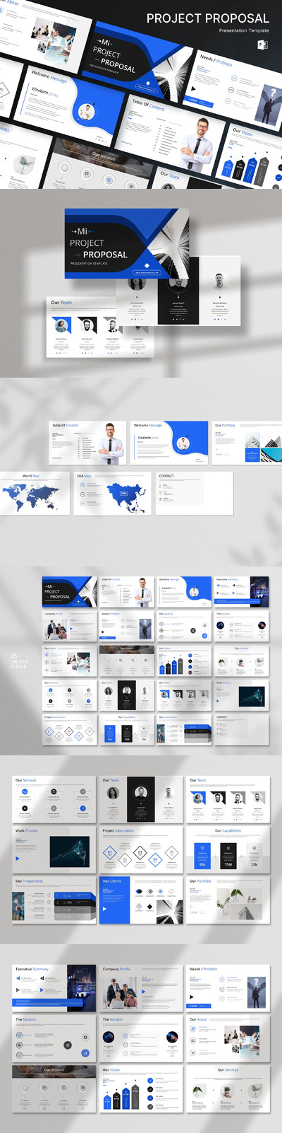 项目提案演示模板PPT模版 (PPTX)