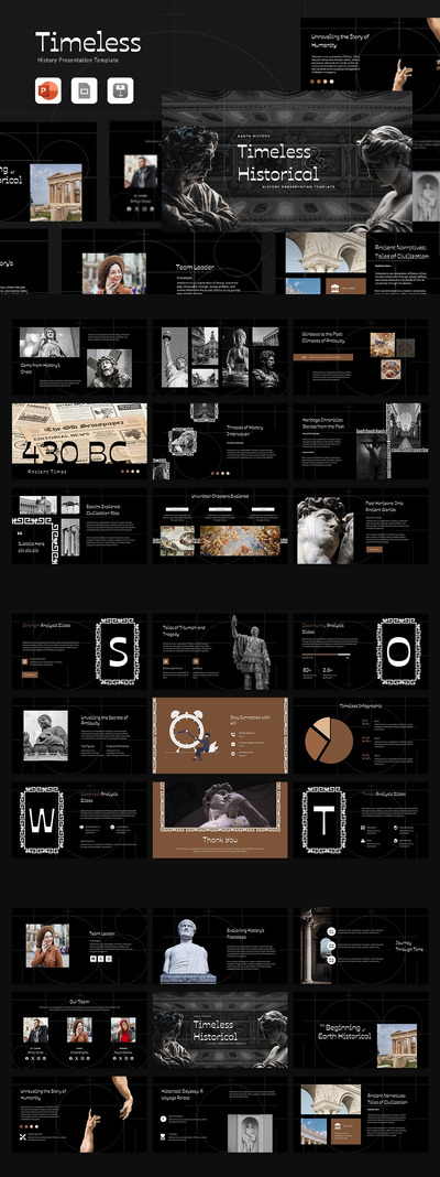 风格灵活模板暗模式PPT模版 (PPTX)