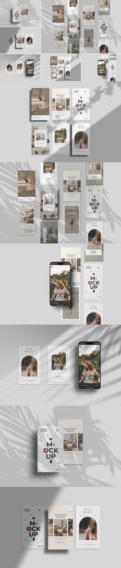 Instagram 故事样机集 (PSD,PDF)