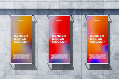 赞助商横幅广告样机 (PSD,JPG)