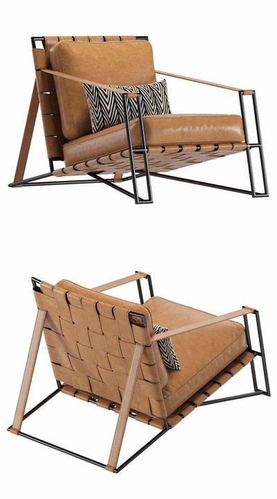 Tonino Lamborghini Casa TL 2681休闲皮革扶手椅3D模型（OBJ,MAX）