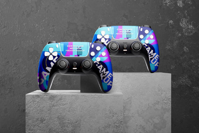 🎮 PS5 控制器手柄模型 (PSD)