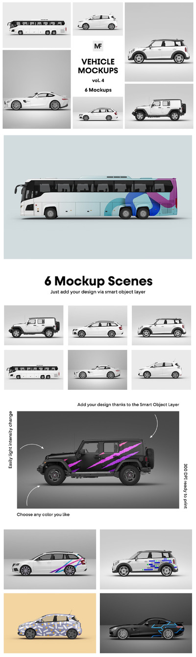 车辆模型 vol.4 (PSD,JPG)