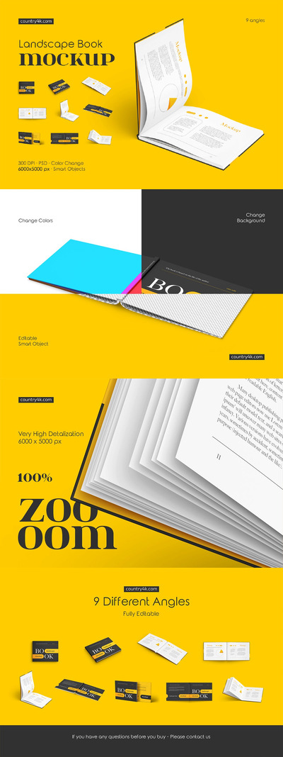 风景书画册样机集 (PSD)