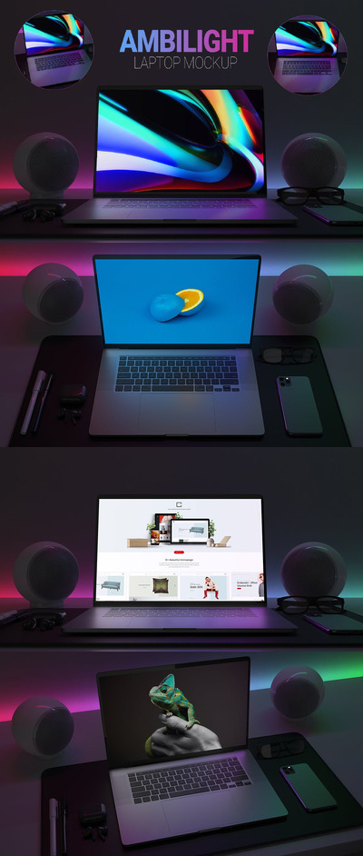 笔记本电脑样机 (PSD)