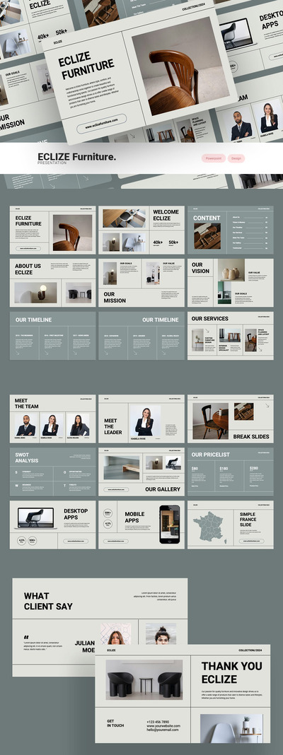 家具PowerPoint (PPTX)