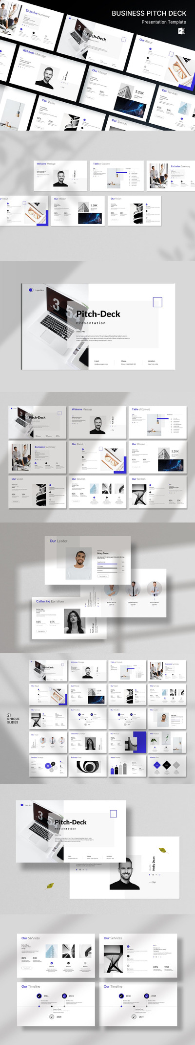 商业宣传材料演示模板 (PPTX)