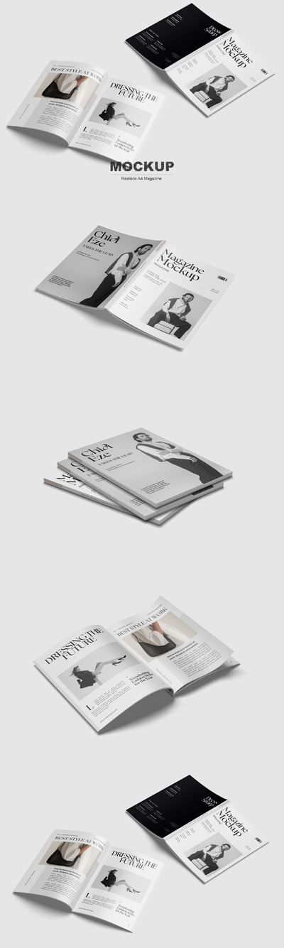 杂志书籍画册样机 (PSD,PDF)