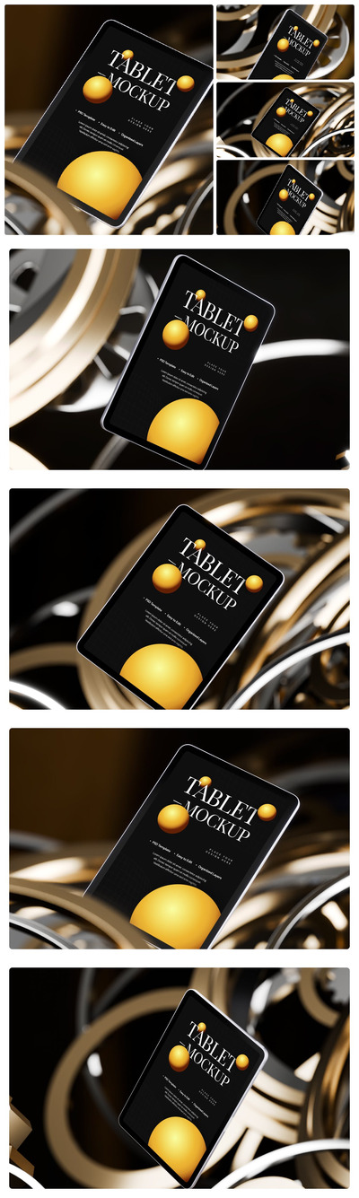 iPad广告场景管理样机 (PSD)