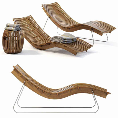 户外休闲躺椅3D模型（OBJ,FBX,MAX）