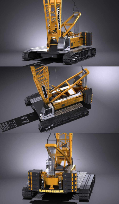 Liebherr LR 1160液压升降起重机3D模型（OBJ,FBX,MAX）