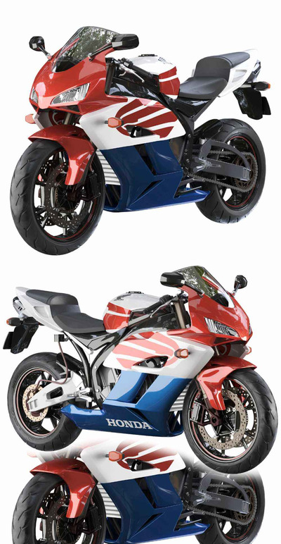 本田HONDA CBR1000RR摩托车3D模型（OBJ,FBX,MAX）