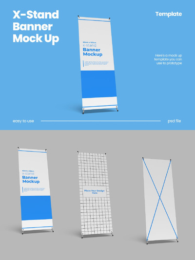 X 支架横幅样机 (PSD)