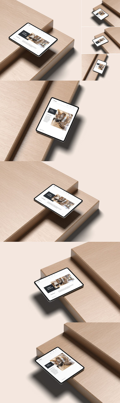 逼真的 iPad Pro 样机 (PSD,PDF)