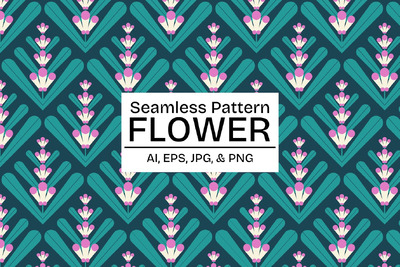 简单的花朵图案 (AI,EPS,JPG,PNG)