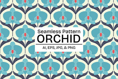 兰花图案 (AI,EPS,JPG,PNG)