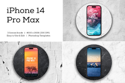 iPhone 14 Pro Max 手机样机 (PSD)