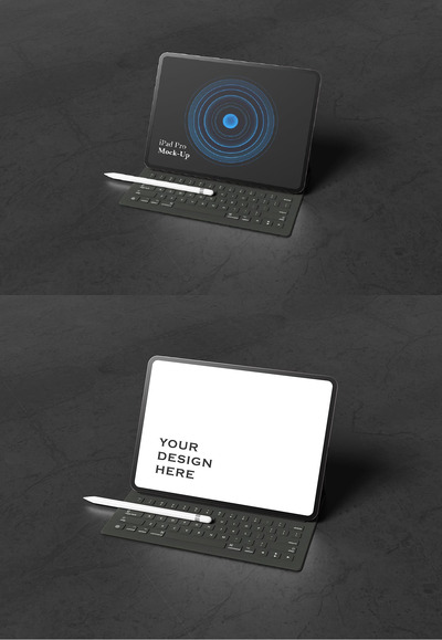 iPad Pro 平板样机 (PSD,PDF)