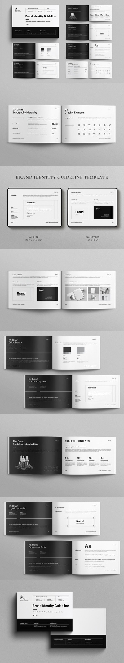 品牌识别指南景观模板 (INDD)