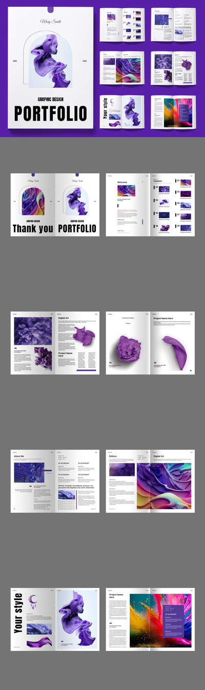 竖版设计杂志风格排版内容 (INDD)