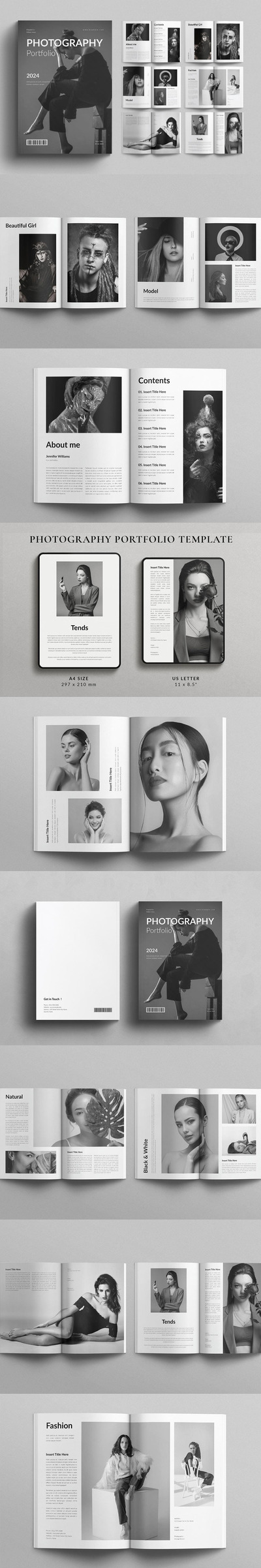 摄影作品集模板 (INDD)