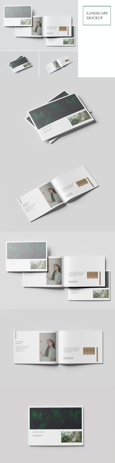 景观宣传册画册模型（PSD，PDF） (PSD,PDF)