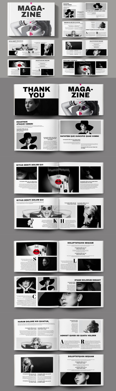 杂志版面景观 (INDD)