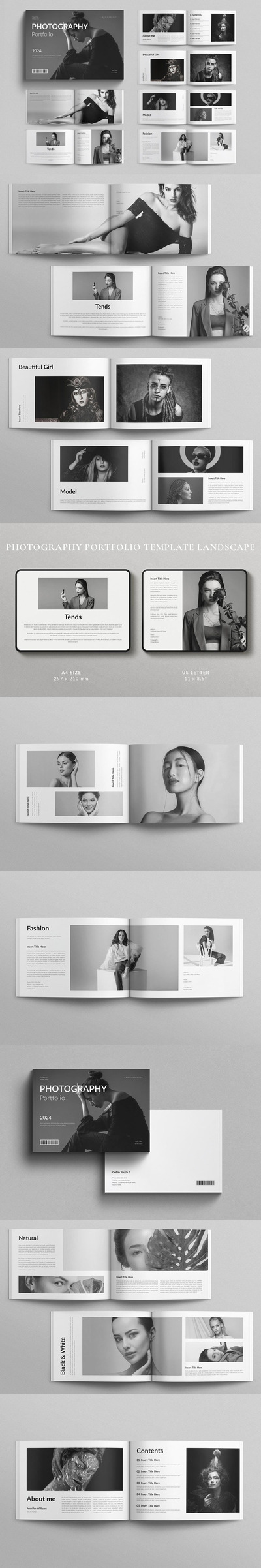 摄影作品集模板风景 (INDD)