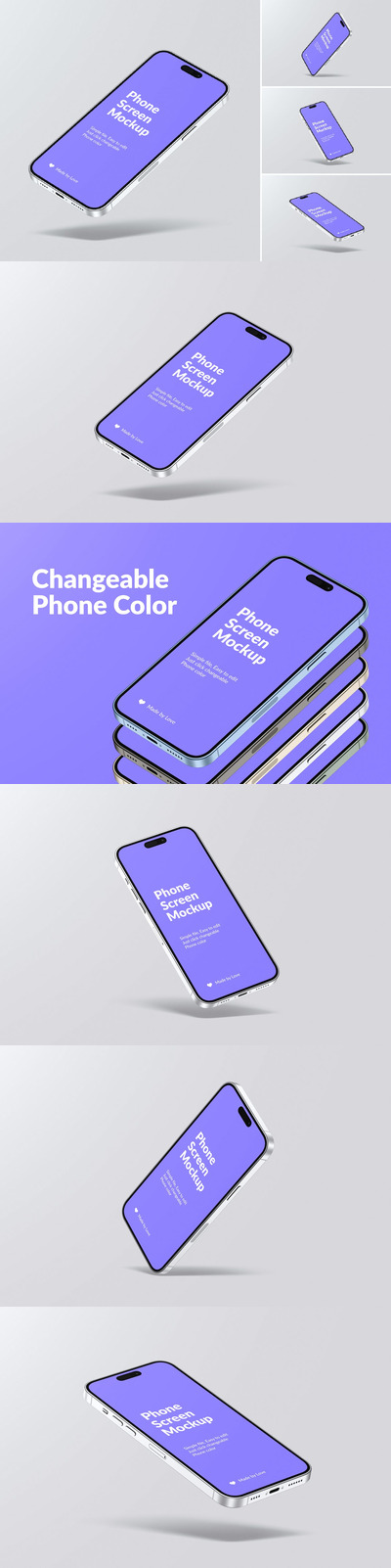 手机屏幕样机 (PSD)