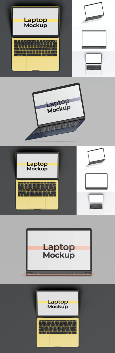 笔记本电脑样机集 (PSD)