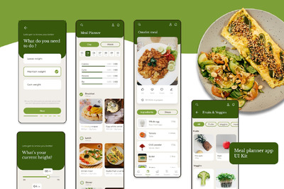膳食计划移动应用 APP UI KIT (FIG)