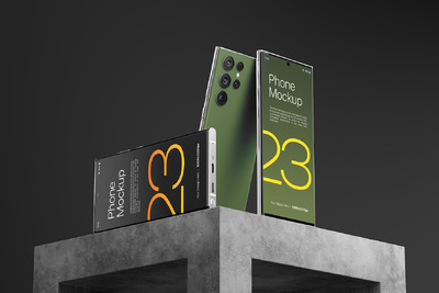 智能手机 Galaxy S23 样机 7 (PSD,JPG)