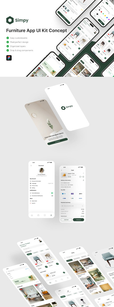 家具电商应用 APP UI KIT (FIG)