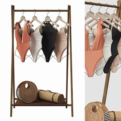 衣架上的女士泳衣3D模型（OBJ,MAX）