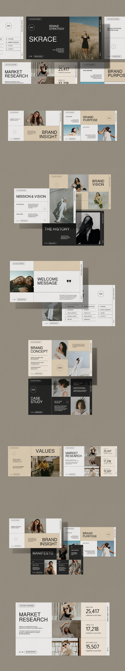 风格简约大胆且现代的PPT模版 (PPTX)