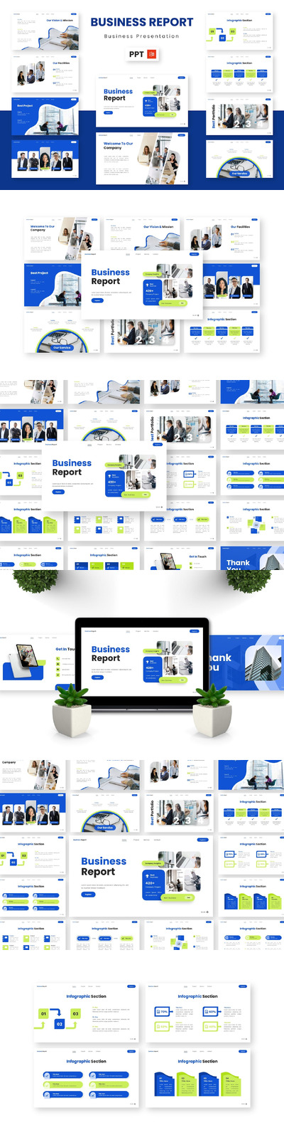 商业报告 - PPT模版 (PPTX)