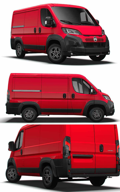 2024雪铁龙Citroen Jumper L1H1厢式货车 汽车3D模型（OBJ,FBX,MAX,LWO,C4D）