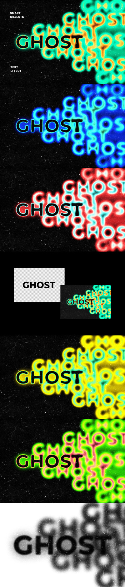 幽灵复制融化文字效果 (PSD)