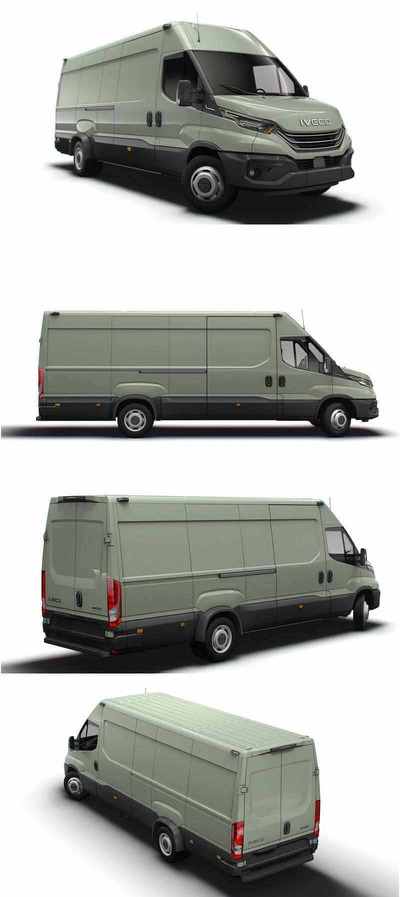 2024 Iveco Daily L4H2厢式货车 汽车3D模型（OBJ,FBX,MAX,LWO,C4D）