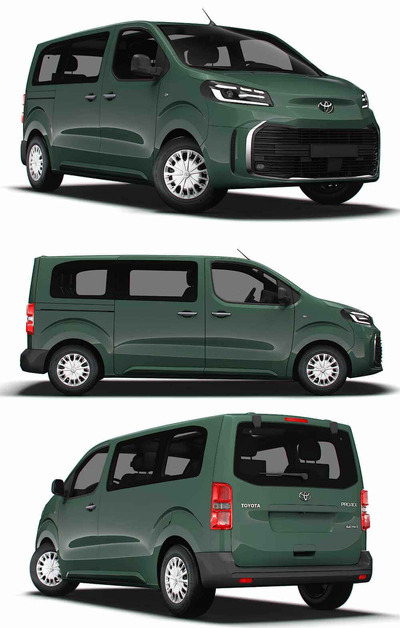 2024款丰田Toyota ProACE Verso电动MPV汽车3D模型（OBJ,FBX,MAX,LWO,C4D）